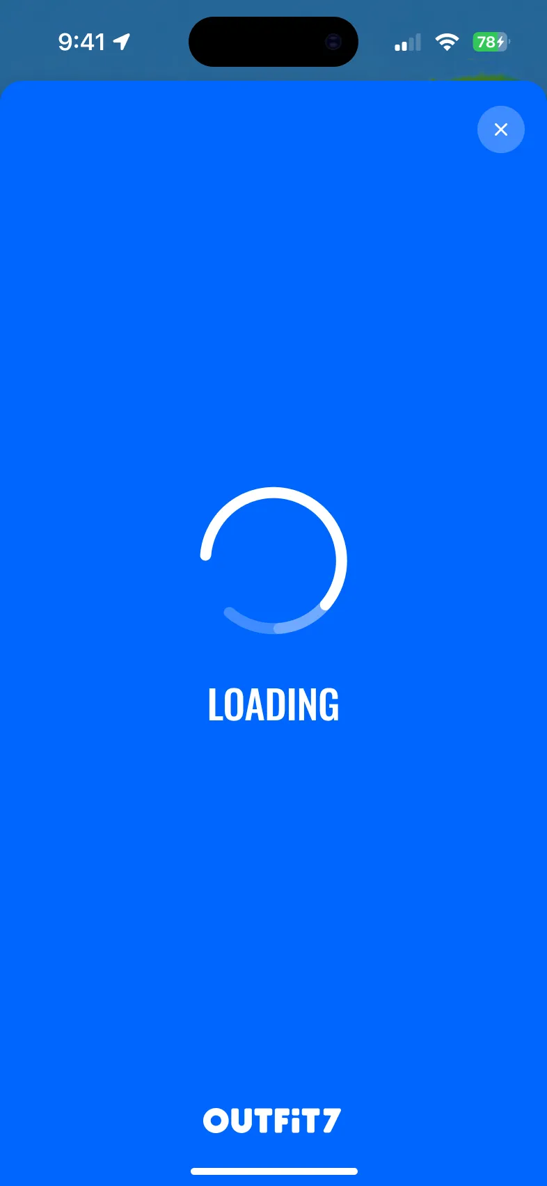 New loading screen in the game style