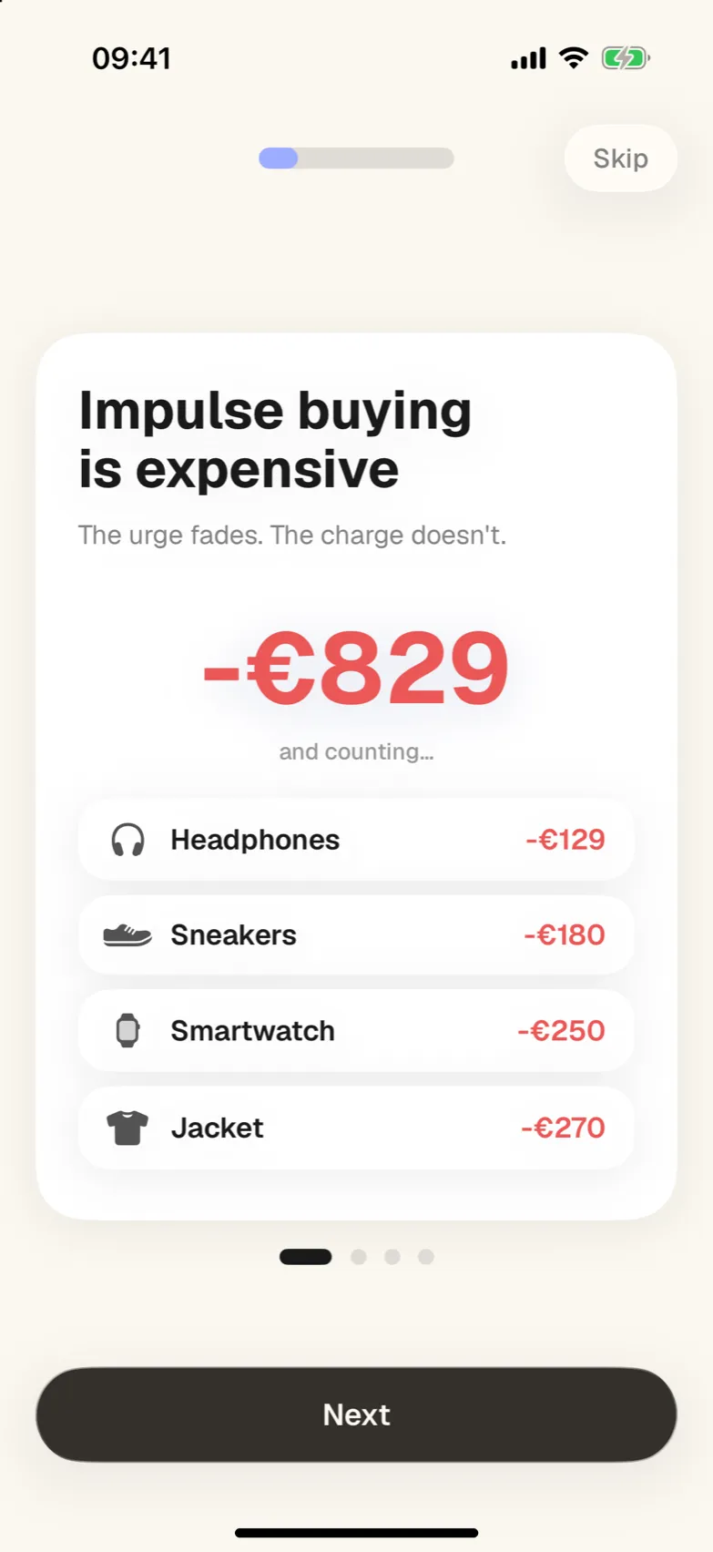Onboarding: impulse buying adds up to 829 euros