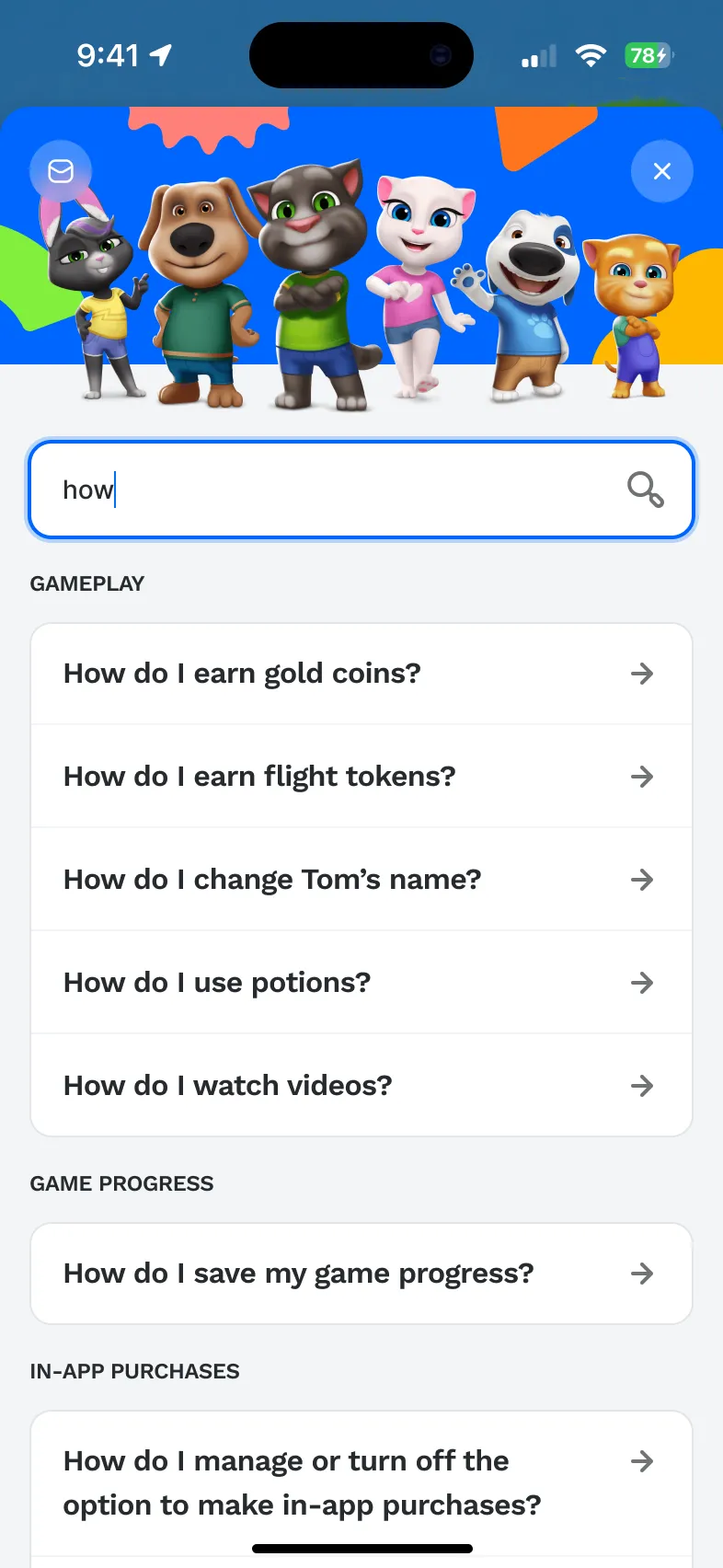 Search results appearing while typing