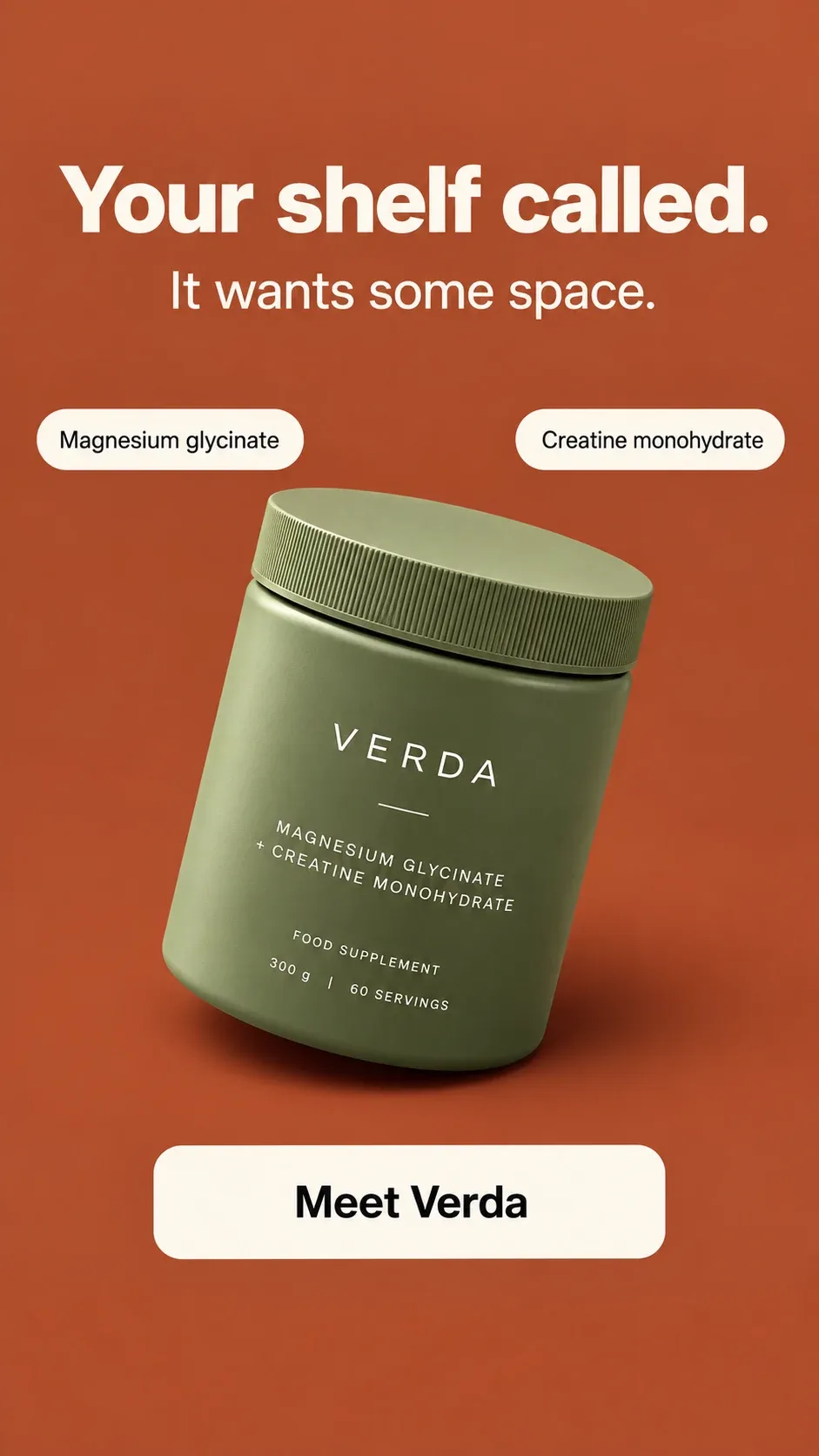 Verda: your shelf called, it wants some space