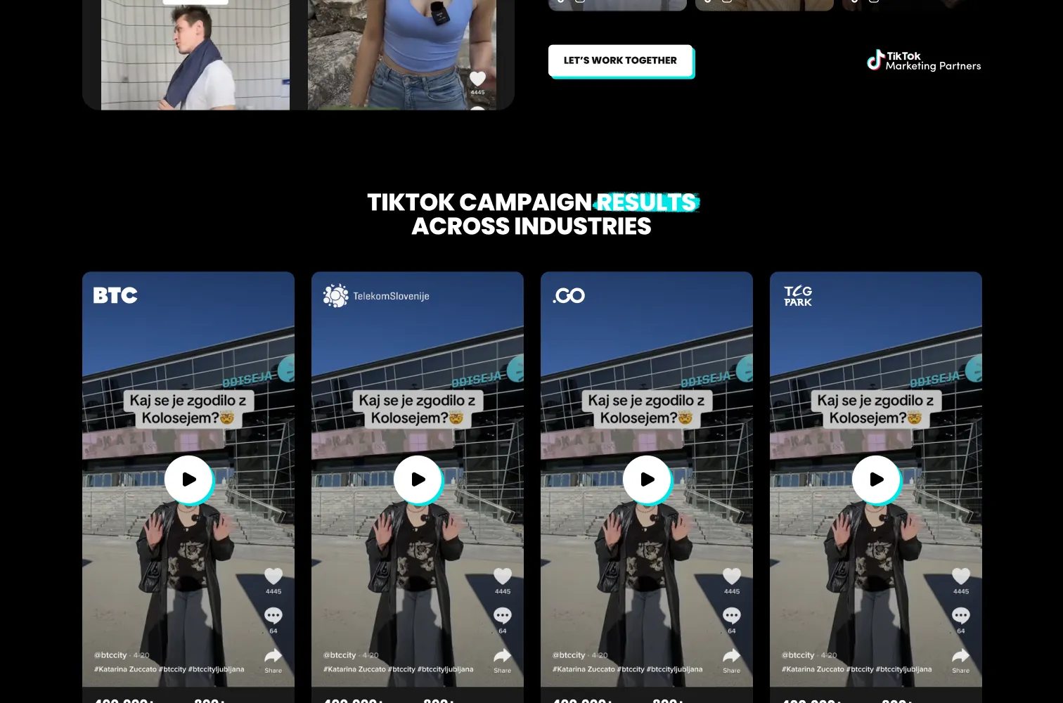 TikTok campaign results across industries